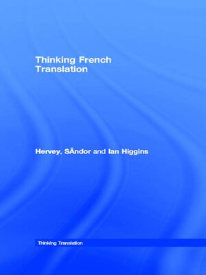 cover image of Thinking French Translation